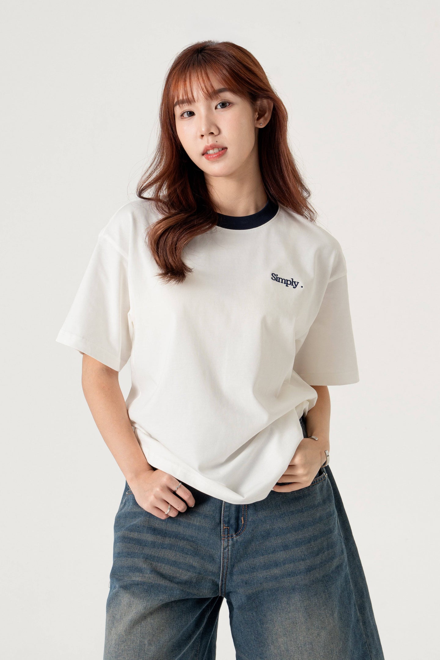 Simply. Unisex Oversized Bi-Colour T - Simply